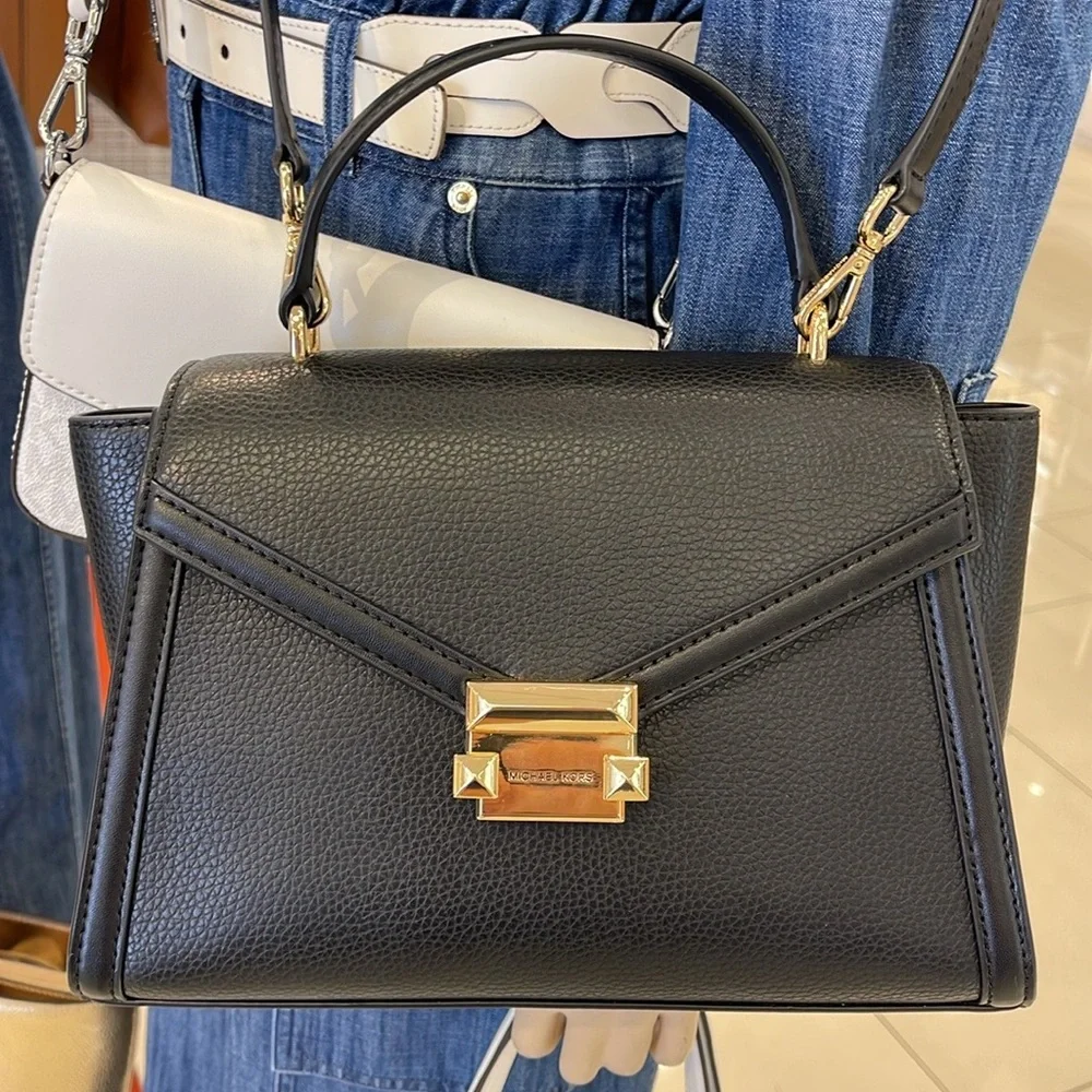Michael Kors Whitney Medium Leather Flap Satchel Shoulder Crossbody Bag
Black - Picture 4 of 16